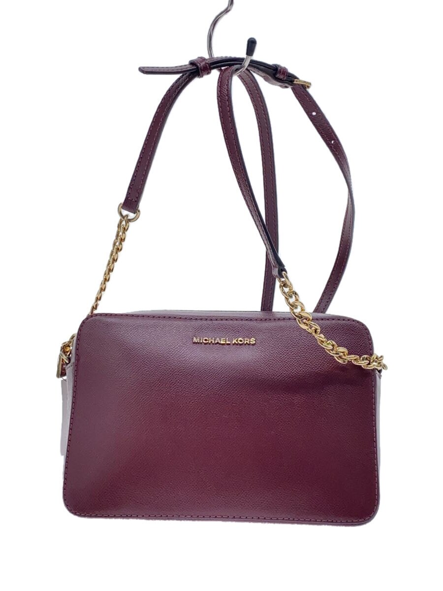 美品✨MICHAEL KORS ボルドー 花柄スタッズ ショルダーバッグ レザー 