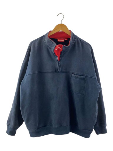 【中古】Supreme◆Washed Half Zip Pullover/スウェット/L/コットン/NVY【メンズウェア】 【中古】Supreme◆Washed Half Zip Pullover/スウェット/L/コットン/NVY【メンズウェア】