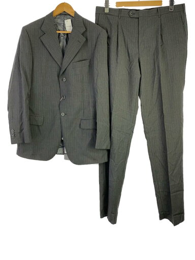 【中古】LUBIAM◆スーツ/50/ウール/GRY/ストライプ/3076【メンズウェア】 【中古】LUBIAM◆スーツ/50/ウール/GRY/ストライプ/3076【メンズウェア】