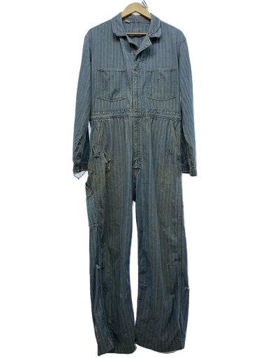 【中古】CAN’T BUST EM◆40s/50s/ヘリンボーンヒッコリー/ツナギ/オールインワン/usa製/マルチカラー/ストライプ【メンズウェア】 【中古】CAN’T BUST EM◆40s/50s/ヘリンボーンヒッコリー/ツナギ/オールインワン/usa製/マルチカラー/ストライプ【メンズウェア】