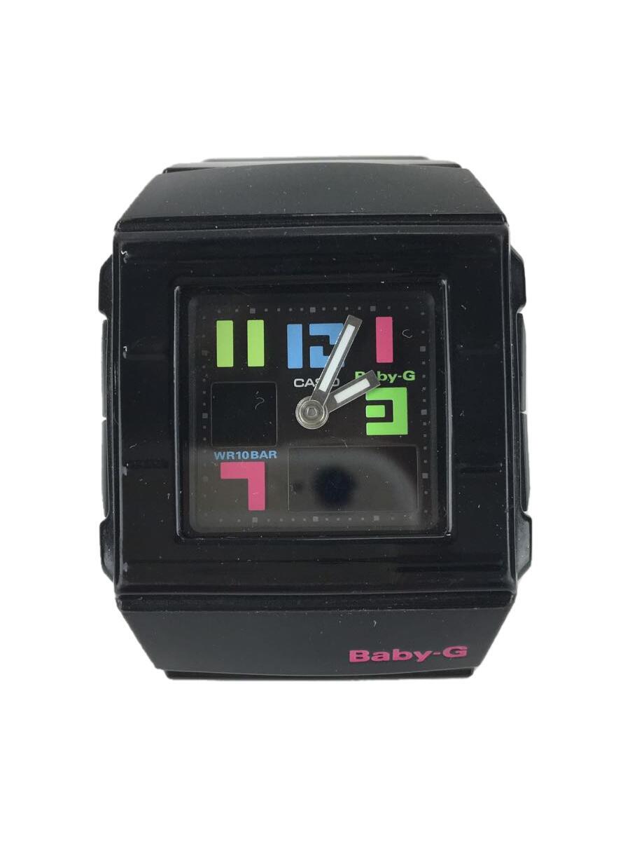 【中古】CASIO◆腕時計/アナログ/ラバー/BLK/BLK【服飾雑貨他】 1