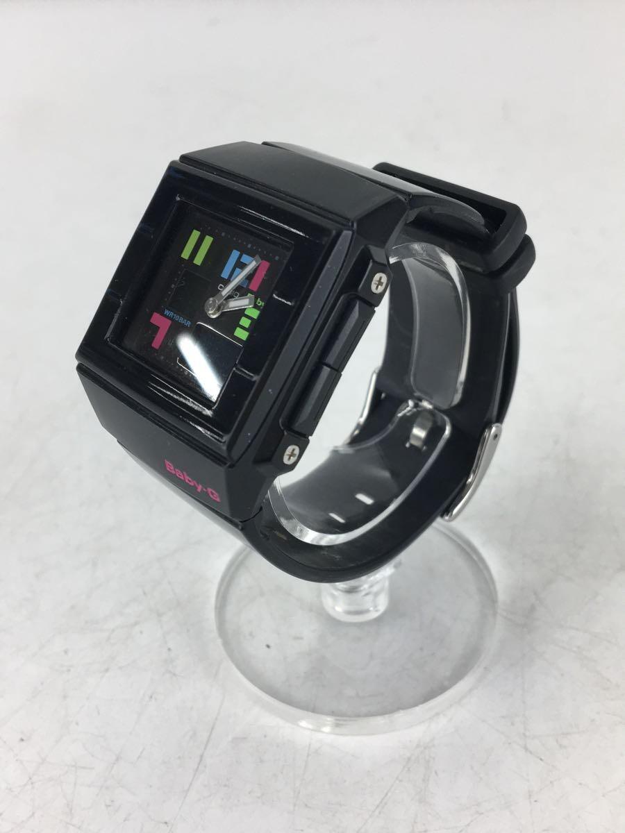 【中古】CASIO◆腕時計/アナログ/ラバー/BLK/BLK【服飾雑貨他】 2