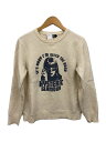 【中古】HYSTERIC GLAMOUR◆IM WITH THE BAND/ニット・セーター(厚手)/L/ウール/CRM/0253NS05//【メンズウェア】