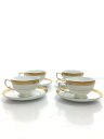 【中古】Noritake◆カップ&ソーサー/8点セット/WHT【キッチン用品】