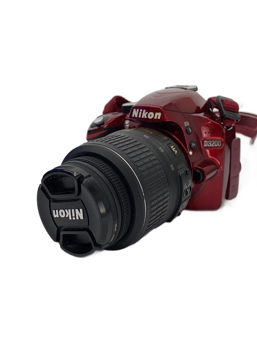 【中古】Nikon◆デジタル一眼カメラ D3200 18-55 VR レンズキット [レッド]【カメラ】