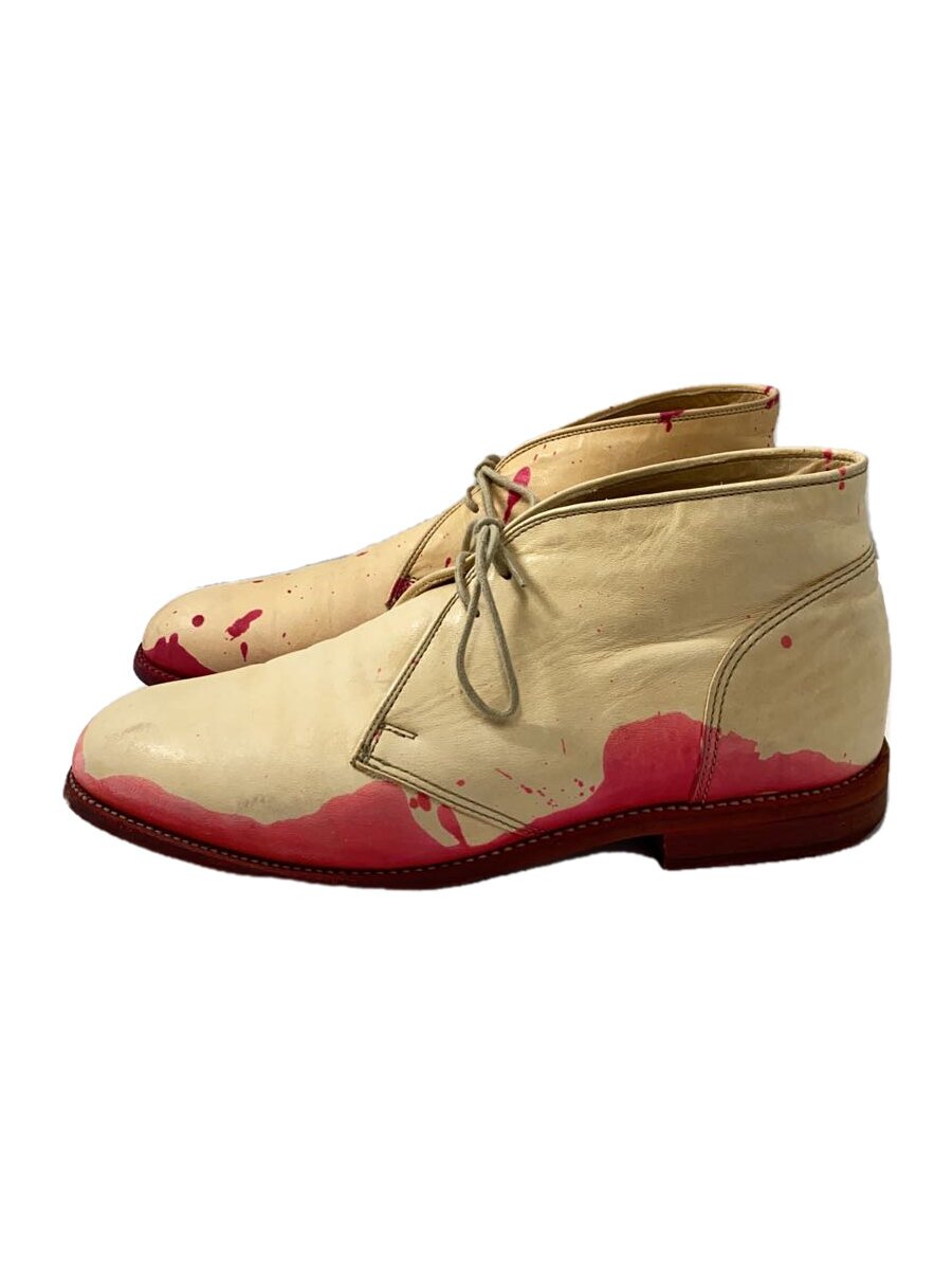 【中古】FRANKLEDER◆チャッカブーツ/--/BEG【シューズ】