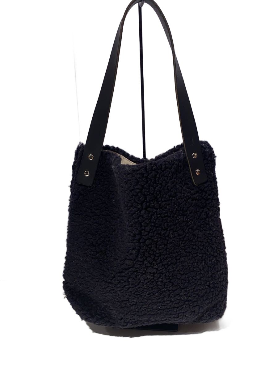 【中古】TEMBEA◆トートバッグ/ウール/BLK【バッグ】