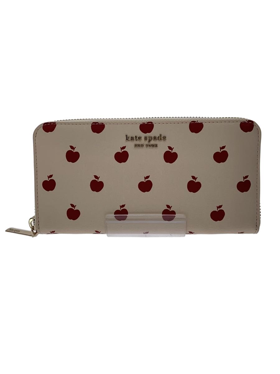 【中古】kate spade new york◆長財布/レザー/WHT/レディース【服飾雑貨他】