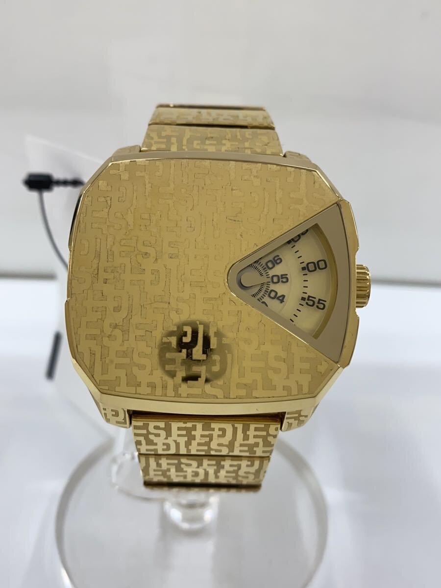 【中古】DIESEL◆クォーツ腕時計/アナログ/ステンレス/GLD/GLD/DZ-2178【服飾雑貨他】