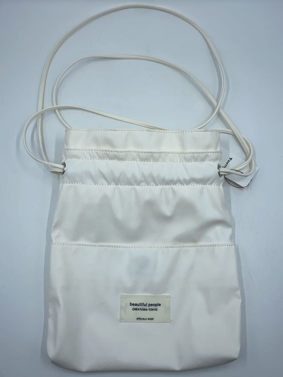 C, G, K - 【中古】beautiful people◆ショルダーバッグ/フェイクレザー/WHT/無地//【バッグ】