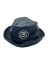 【中古】STUSSY◆ハット/S/レザー/BLK/無地/メンズ【服飾雑貨他】