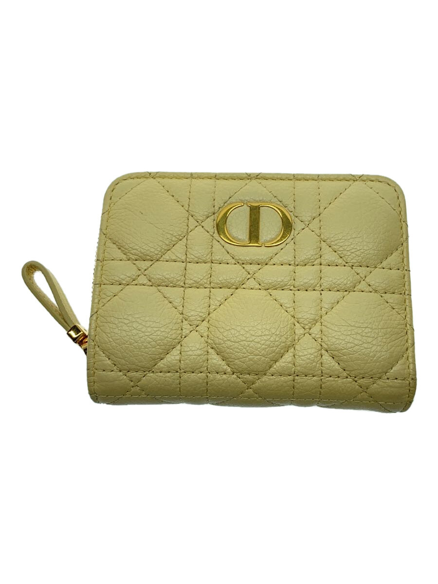 【中古】Christian Dior◆2つ折り財布/レザー/YLW/レディース/47-MA-0291【服飾雑貨他】