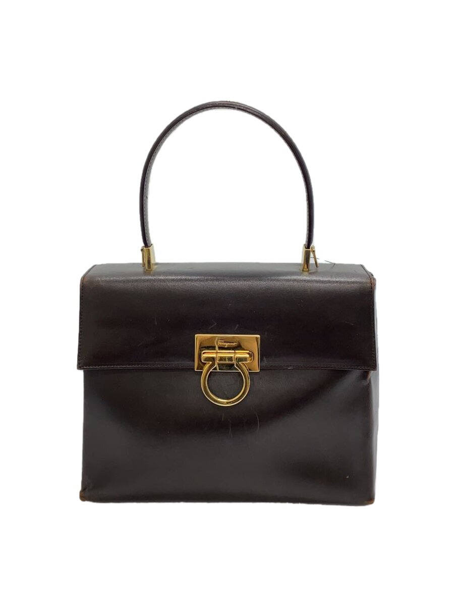FERRAGAMO - 【中古】Salvatore Ferragamo◆ハンドバッグ/レザー/BRW【バッグ】