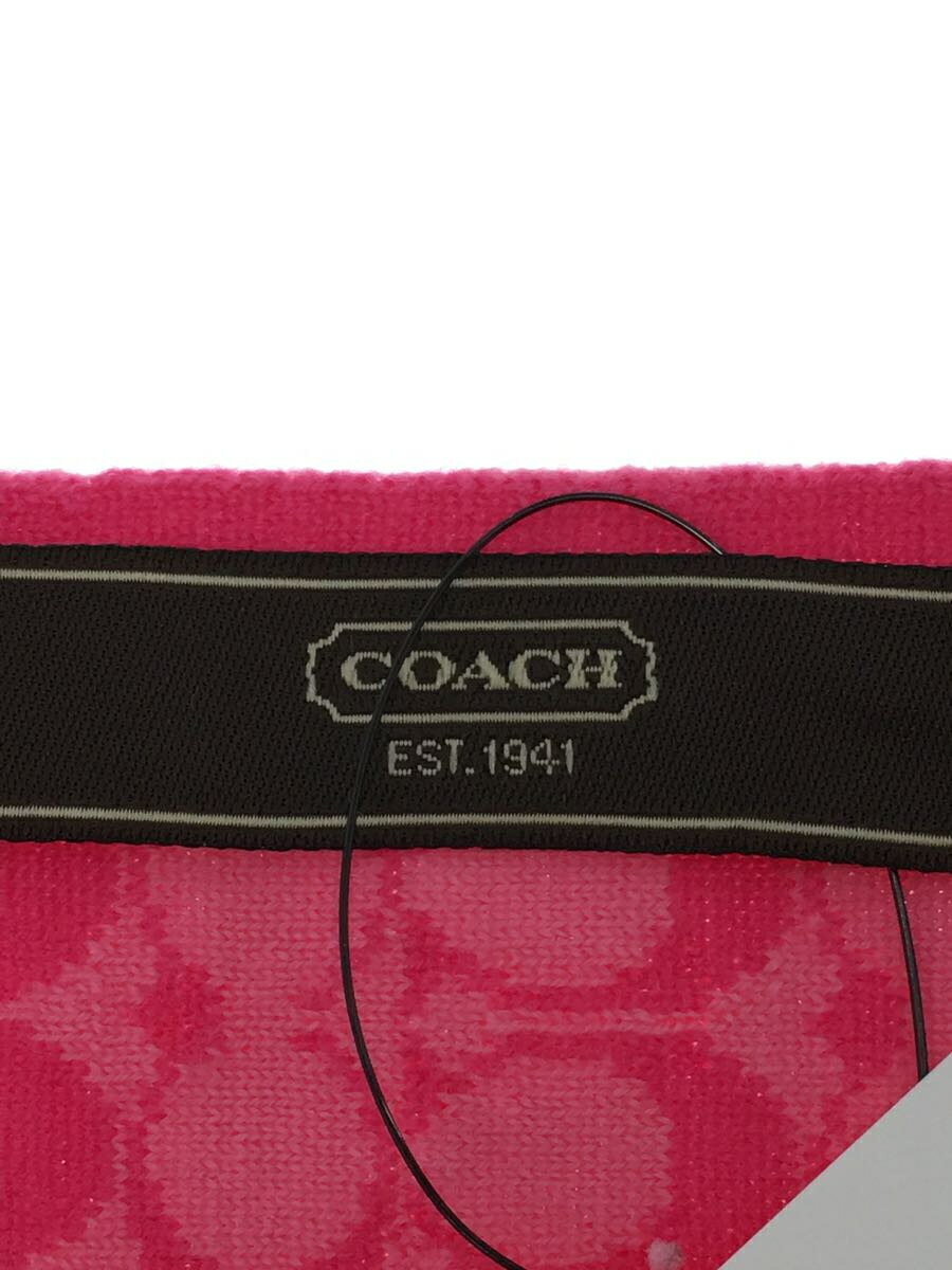 【中古】COACH◆マフラー/ウール/PNK/レディース【服飾雑貨他】 2