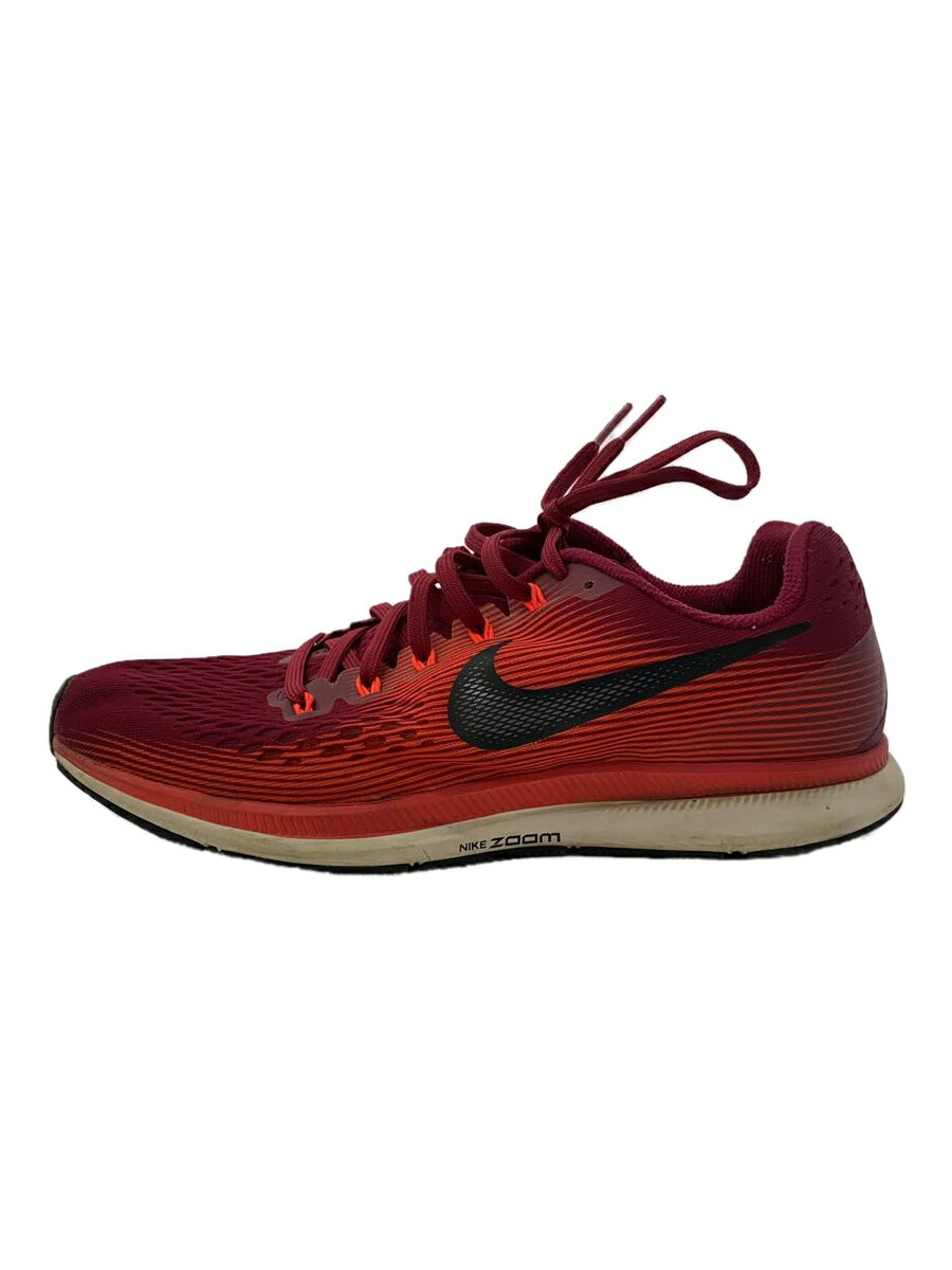 【中古】NIKE◆AIR ZOOM PEGASUS 34_エアズーム ペガサス 34/26.5cm/RED【シューズ】