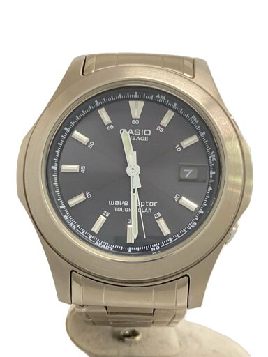 【中古】CASIO◆ソーラー腕時計/アナログ/ステンレス/BLK/SLV/LIW-100TDJ【服飾雑貨他】 【中古】CASIO◆ソーラー腕時計/アナログ/ステンレス/BLK/SLV/LIW-100TDJ【服飾雑貨他】