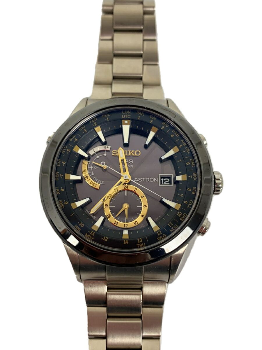 【中古】SEIKO◆ASTRON/GPS/SOLAR/ソーラー腕時計/アナログ/シルバー/7X52-0AA0【服飾雑貨他】