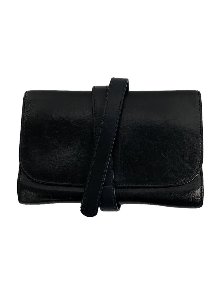 Clothing Accessories (Caps, Ties, Belts) - 【中古】JOHNNY FARAH/3つ折り財布/レザー/BLK/メンズ【服飾雑貨他】