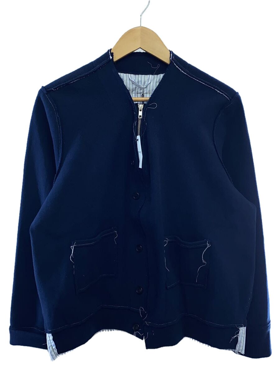 【中古】CAMIEL FORTGENS B.V.◆24SS/Blue research knitted zip cardigan/S/コットン/NVY//【メンズウェア】