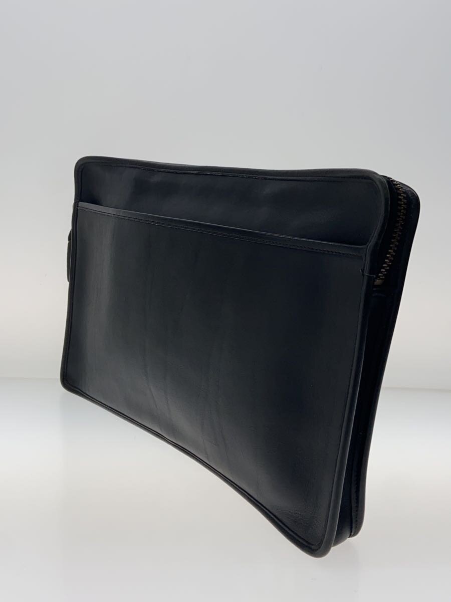 【中古】COACH◆セカンドバッグ/レザー/BLK/無地/F5C//【バッグ】