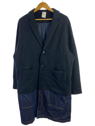 【中古】FFIXXED(FFIXXED STUDIOS)◆コート/M/ウール/ネイビー/AW17-M034/layered coat【レディースウェア】 【中古】FFIXXED(FFIXXED STUDIOS)◆コート/M/ウール/ネイビー/AW17-M034/layered coat【レディースウェア】