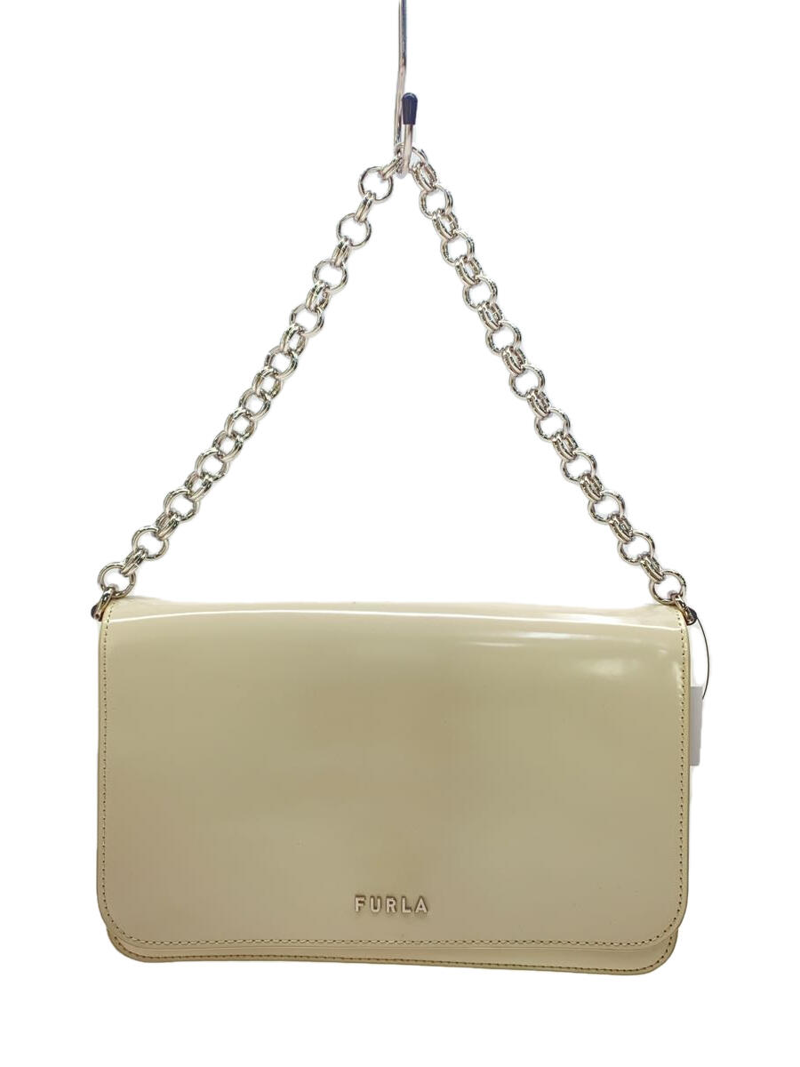 【中古】FURLA◆ハンドバッグ/PVC/CRM/WB00358/内側シミ有【バッグ】