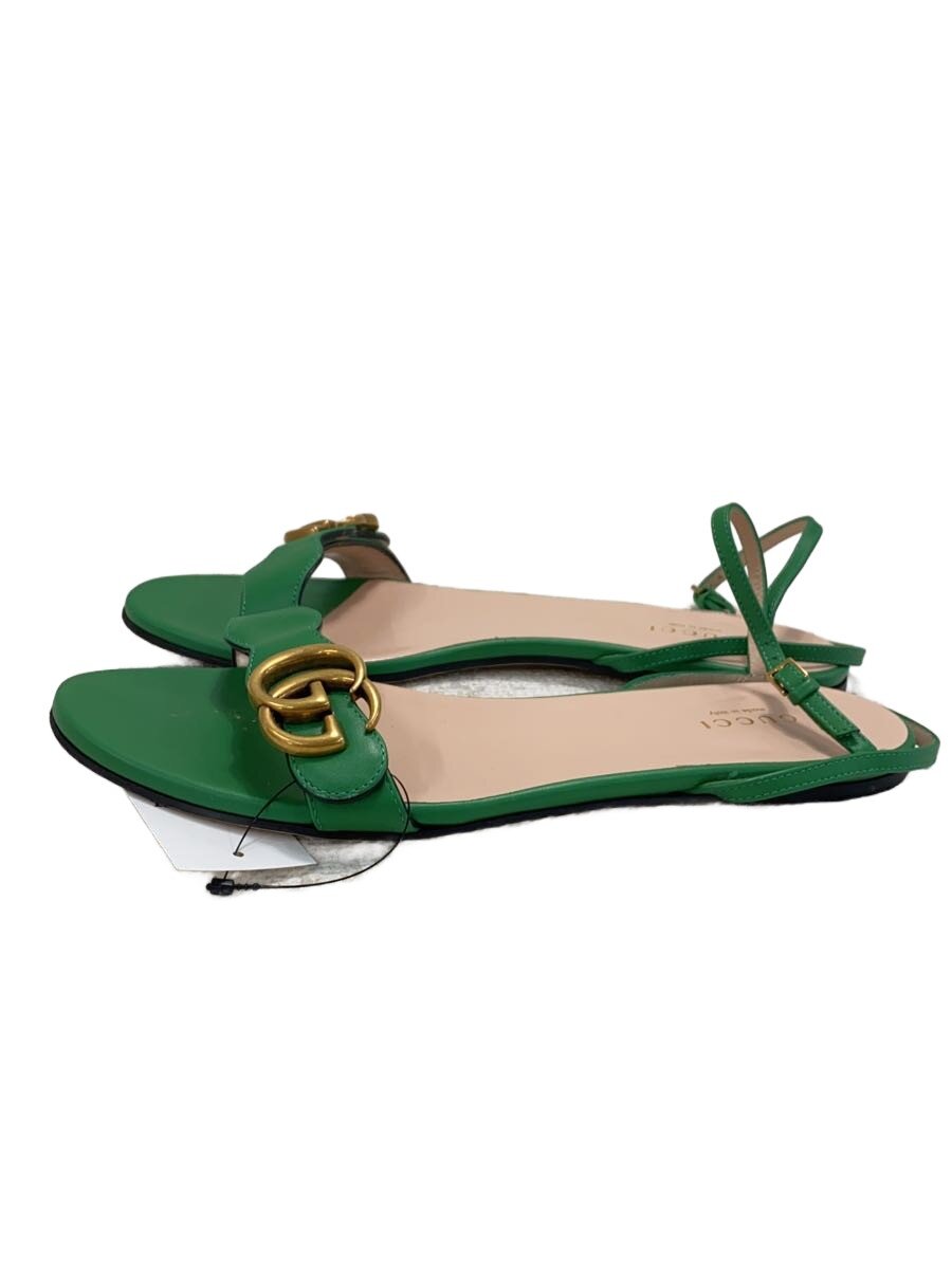 【中古】GUCCI◆サンダル/37.5/GRN【シューズ】