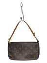 【中古】LOUIS VUITTON◆1)ポシェット・アクセソワール_モノグラム・キャンバス_BRW/PVC/BRW【バッグ】