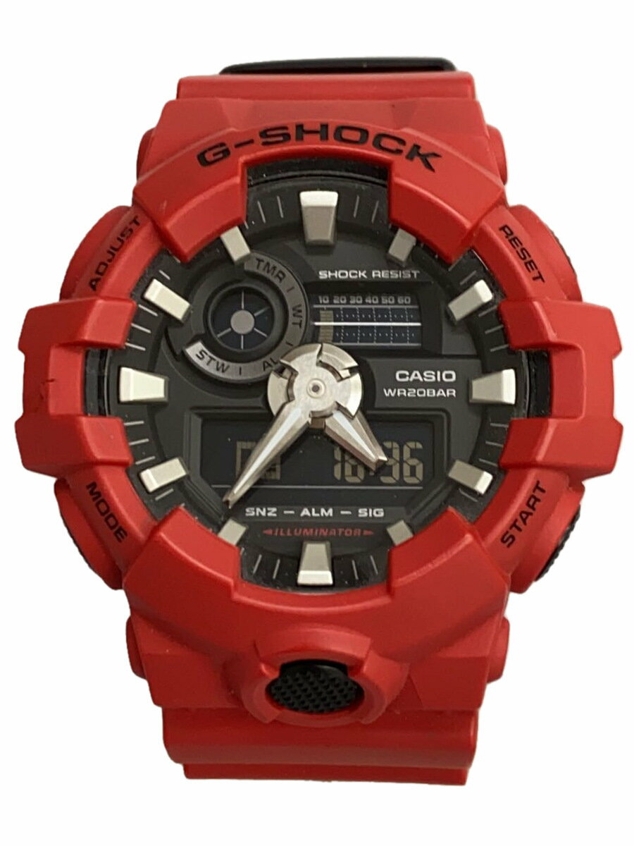 【中古】CASIO◆クォーツ腕時計・G-SHOCK/デジアナ/ラバー/BLK/RED//【服飾雑貨他】