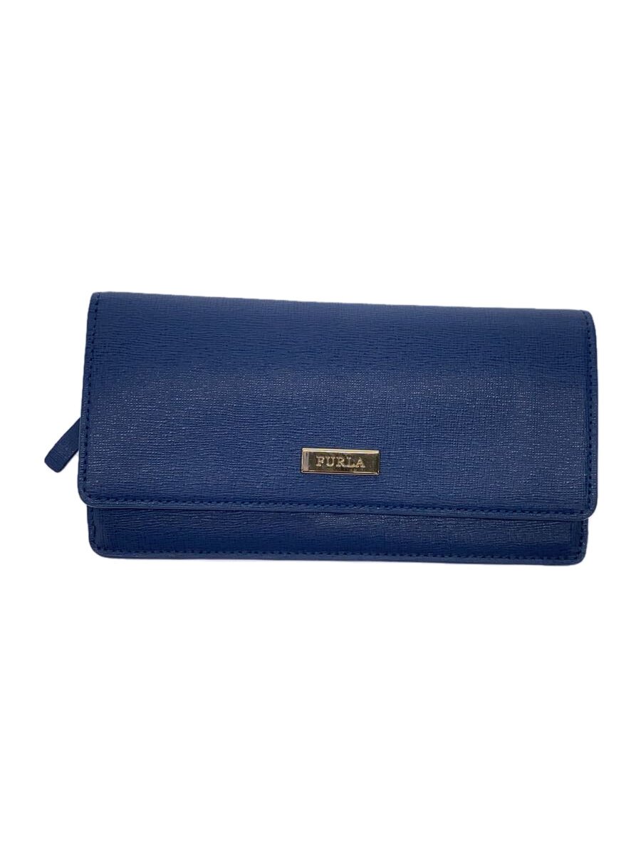 【中古】FURLA◆長財布/--/NVY/レディ�