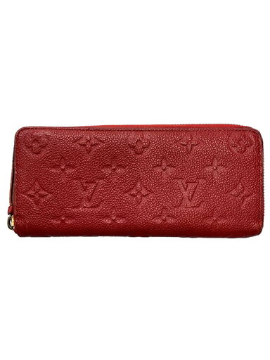【中古】LOUIS VUITTON◆ポルト・フォイユ・クレマンス_モノグラム・アンプラント_/レザー/レッド/レディース【服飾雑貨他】 【中古】LOUIS VUITTON◆ポルト・フォイユ・クレマンス_モノグラム・アンプラント_/レザー/レッド/レディース【服飾雑貨他】