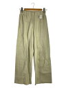 【中古】H BEAUTY&YOUTH◆ワイドパンツ/S/フェイクレザー/BEG/1614-299-5340【レディースウェア】