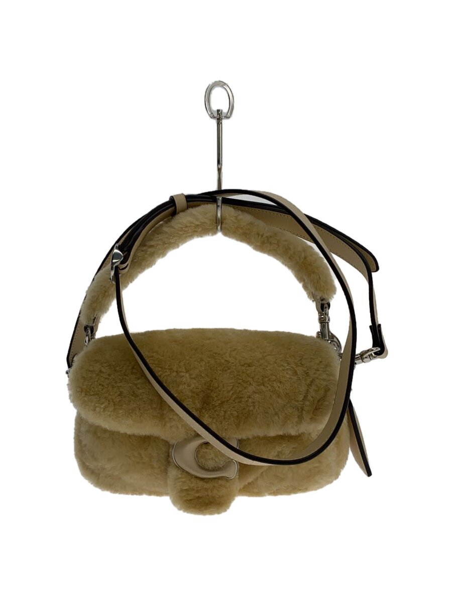 COACH - 【中古】COACH◆ピロー・タビー・ショルダーバッグ18_シアリング/--/BEG/無地【バッグ】