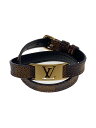 【中古】LOUIS VUITTON◆ブラスレ・サインイット_ダミエ・エベヌ_BRW/PVC/BRW/レディース【服飾雑貨他】