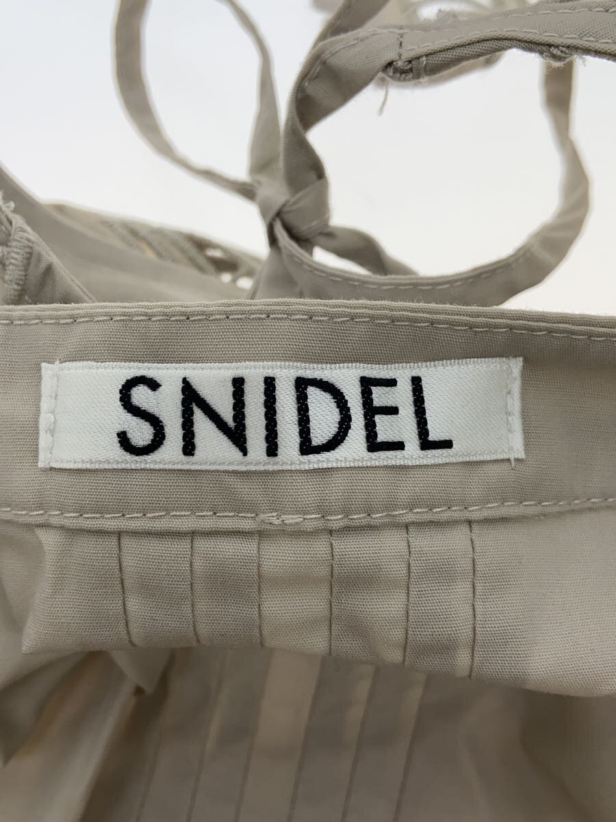 【中古】SNIDEL◆22SS/パンチングレースビッグカラーワンピース/one/ポリエステル/BEG/SWFO221058【レディースウェア】