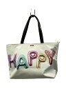 【中古】kate spade new york◆トートバッグ/HAPPY/WHT【バッグ】(4)