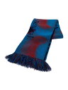 【中古】MONTMARTRE NEWYORK/マフラー/--/BLU/総柄/メンズ【服飾雑貨他】