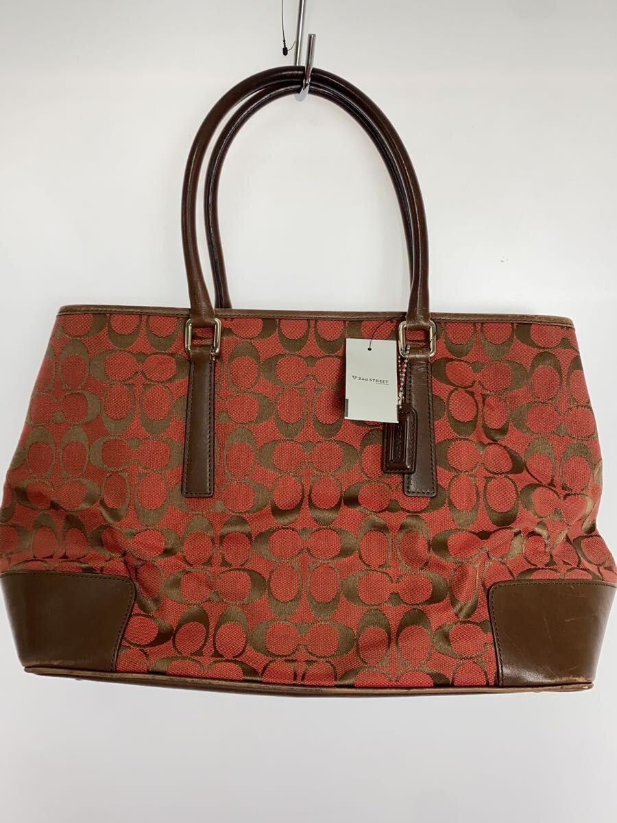 COACH - 【中古】COACH◆トートバッグ/--/RED/総柄/h1j-6086【バッグ】