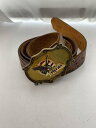 【中古】HARLEY DAVIDSON◆ベルト/レザー/BRW/無地/メンズ【服飾雑貨他】