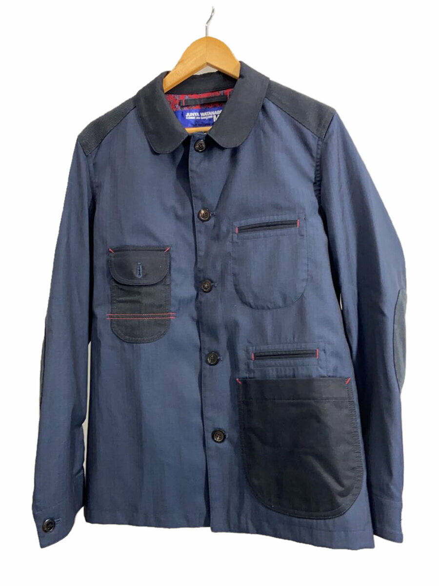 【中古】JUNYA WATANABE COMME des GARCONS MAN◆テーラードジャケット/S/ウール/NVY/wk-j404【メンズウェア】