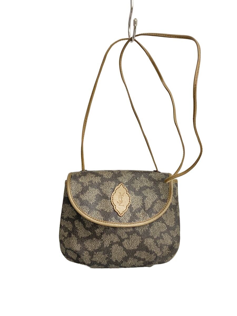 Yves Saint Laurent - 【中古】YVES SAINT LAURENT◆ショルダーバッグ/PVC/BEG/アニマル【バッグ】