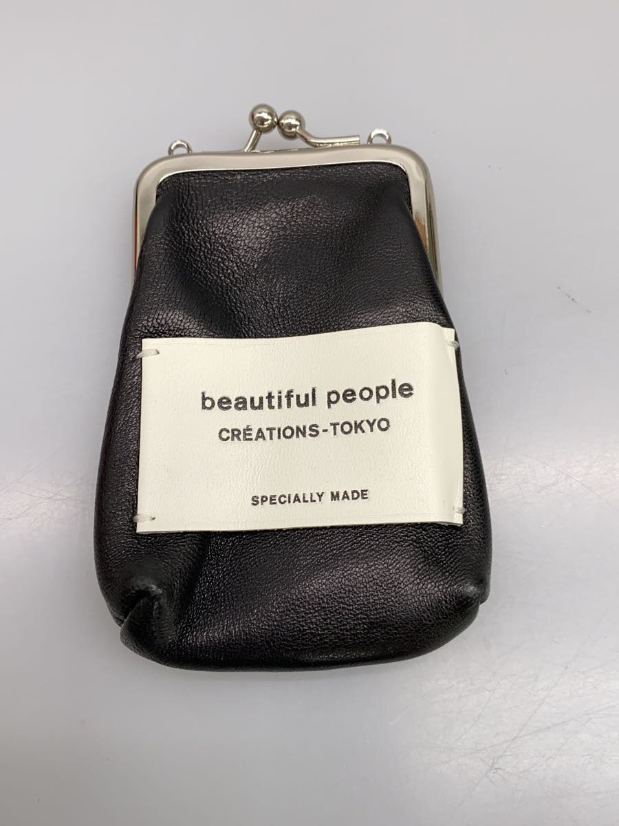 【中古】beautiful people◆コインケース/レザー/BLK/レディース【服飾雑貨他】