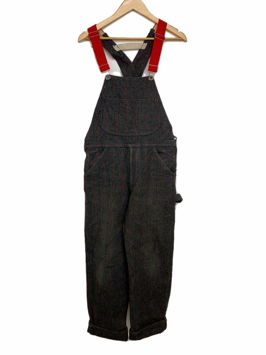 【中古】Woolrich◆70S/オーバーオール/S/ウール/BLK/チェック【メンズウェア】