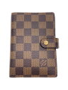 【中古】LOUIS VUITTON◆アジェンダPM_ダミエ・エベヌ_BRW/PVC/BRW/総柄/レディース【服飾雑貨他】