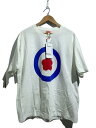 【中古】KENZO◆TARGET OVERSIZE T-SHIRT/Tシャツ/XL/コットン/ホワイト/FD65TS1114SG【メンズウェア】