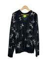 【中古】HUF◆22AW/CRACKED CARDIGAN/カーディガン(厚手)/XL/ナイロン/BLK/KN00412【メンズウェア】