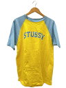 【中古】STUSSY◆Tシャツ/L/コットン/YLW/無地【メンズ