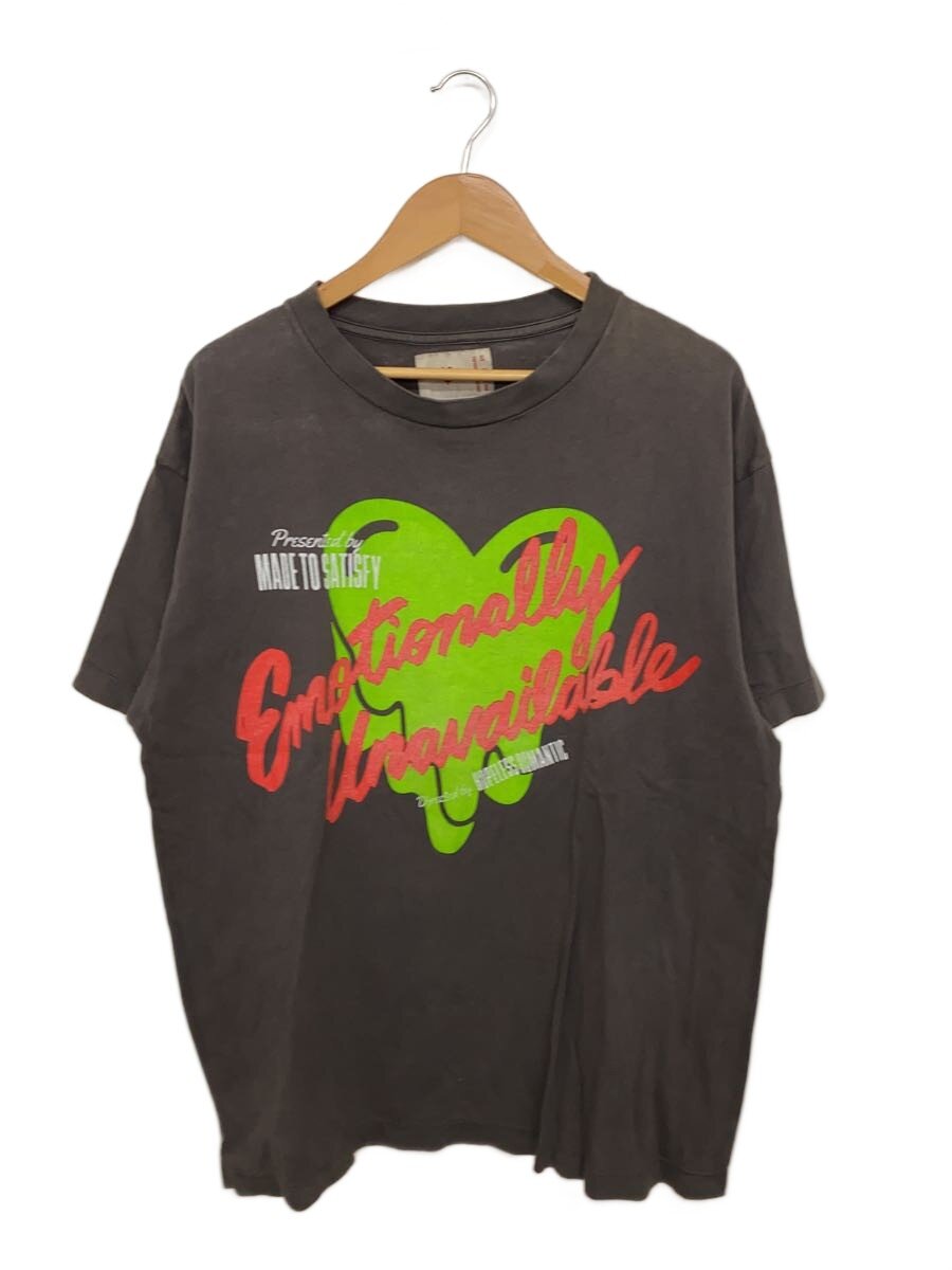 EMOTIONALLY UNAVAILABLE◆Tシャツ/XL/コットン/GRY/プリント/EU-S21-0000-008