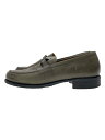 【中古】Paraboot◆ローファー/UK7.5/GRY/レザー/58740【シューズ】(4)