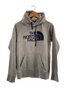 【中古】THE NORTH FACE◆COLOR HEATHERED SWEAT HOODIE_カラーヘザードスウェットフーディ/L/コットン/グレー【メンズウェア】